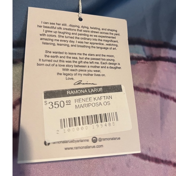 NWT Ramona La Rue Renee Kaftan - Picture 5 of 5